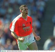 4 August 2002; Armagh's Diarmuid Marsden celebrates scoring his sides second goal against Sligo. Armagh v Sligo, All Ireland Football Quarter - Final, Croke Park, Dublin. Picture credit; Ray McManus / SPORTSFILE