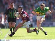4 August 2002; Padraig Joyce, Galway, in action against Kerry's Tomas O'Se. Kerry v Galway, All Ireland Football Quarter - Final, Croke Park, Dublin. Picture credit; Ray McManus / SPORTSFILE