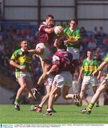 4 August 2002; Joe Bergin, Galway fields the ball from Eoin Brosnan, Kerry. Kerry v Galway, All-Ireland Senior Football Championship Quarter Final. Croke Park, Dublin. Picture credit; Damien Eagers / SPORTSFILE