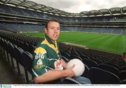 7 August 2002; Irish captain Seamus Moynihan pictured in Croke Park when details of the International Rules Series 2002 were announced. Dublin. Picture credit; Ray McManus / SPORTSFILE