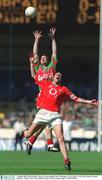 5 August 2002; David Brady, Mayo, in action against Jim O'Donoghue, Cork. Mayo v Cork, All Ireland Football Quarter - Final, Croke Park, Dublin. Picture credit; Damien Eagers / SPORTSFILE
