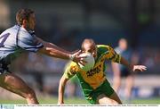 5 August 2002; Ray Cosgrove, Dublin, in action against Donegal's Eamon Doherty. Dublin v Donegal, All Ireland Football Quarter - Final, Croke Park, Dublin. Picture credit; David Maher / SPORTSFILE