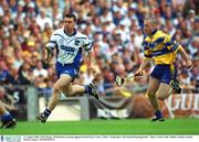11 August 2002; Paul Flynn, Waterford, in action against David Hoey, Clare. Clare v Waterford, All Ireland Hurling Semi - Final, Croke Park, Dublin. Picture credit; Brian Lawless / SPORTSFILE