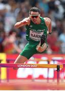6 August 2017; Thomas Barr of Ireland competes in the Men's 400m Hurdles during day three of the 16th IAAF World Athletics Championships at the London Stadium in London, England. Photo by Ian MacNicol/Sportsfile