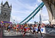 6 August 2017; Athletes compete in the Men's Marathon event during day three of the 16th IAAF World Athletics Championships at Tower Bridge in London, England. Photo by Stephen McCarthy/Sportsfile