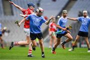 6 July 2017; Luke McDwyer of Dublin in action against Ronan Sheehan of Cork during the All-Ireland U17 Hurling Championship Final match between Dublin and Cork at Croke Park in Dublin. Photo by Ray McManus/Sportsfile