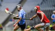 6 July 2017; Liam Murphy of Dublin in action against Conor O'Callaghan of Cork during the All-Ireland U17 Hurling Championship Final match between Dublin and Cork at Croke Park in Dublin. Photo by Ray McManus/Sportsfile