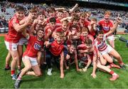 6 July 2017; The Cork players celebrate with the cup after the All-Ireland U17 Hurling Championship Final match between Dublin and Cork at Croke Park in Dublin. Photo by Ray McManus/Sportsfile