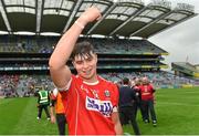 6 July 2017; Cork's Joe Stack celebrates following the All Ireland U17 Hurling Championship Final match between Dublin and Cork at Croke Park in Dublin. Photo by Ramsey Cardy/Sportsfile