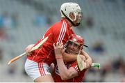 6 July 2017; Joe Stack, left, Owen McCarthy of Cork celebrate after the All-Ireland U17 Hurling Championship Final match between Dublin and Cork at Croke Park in Dublin. Photo by Piaras Ó Mídheach/Sportsfile