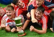 6 July 2017; Cork's Luke Donovan, left, and Brian Roche celebrate following the All Ireland U17 Hurling Championship Final match between Dublin and Cork at Croke Park in Dublin. Photo by Ramsey Cardy/Sportsfile