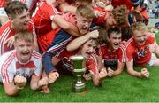 6 July 2017; Cork players celebrate with the cup after the All-Ireland U17 Hurling Championship Final match between Dublin and Cork at Croke Park in Dublin. Photo by Piaras Ó Mídheach/Sportsfile