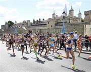 6 August 2017; Women competing in the Women's Marathon event during day three of the 16th IAAF World Athletics Championships at Tower Bridge in London, England.