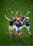 6 August 2017; Conor Cooney of Galway in action against Tipperary players, left to right, Padraic Maher, Dan McCormack, and Michael Cahill during the GAA Hurling All-Ireland Senior Championship Semi-Final match between Galway and Tipperary at Croke Park in Dublin. Photo by Daire Brennan/Sportsfile