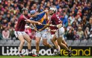 6 August 2017; John McGrath of Tipperary in action against Padraig Mannion, left, and Daithi Burke of Galway during the GAA Hurling All-Ireland Senior Championship Semi-Final match between Galway and Tipperary at Croke Park in Dublin. Photo by Ray McManus/Sportsfile