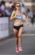 6 August 2017; Claire McCarthy of Ireland approaches the finish during the Women's Marathon event during day three of the 16th IAAF World Athletics Championships at Tower Bridge in London, England. Photo by Stephen McCarthy/Sportsfile