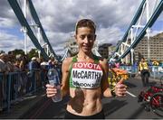 6 August 2017; Claire McCarthy of Ireland after competing in the Women's Marathon event during day three of the 16th IAAF World Athletics Championships at Tower Bridge in London, England. Photo by Stephen McCarthy/Sportsfile