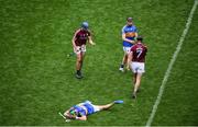 6 August 2017; Johnny Coen, left, and Aidan Harte of Galway, and Noel McGrath, left, and Dan McCormack of Tipperary react at the end of the GAA Hurling All-Ireland Senior Championship Semi-Final match between Galway and Tipperary at Croke Park in Dublin. Photo by Daire Brennan/Sportsfile
