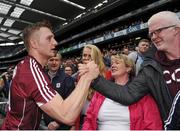 6 August 2017; Joe Canning of Galway celebrates with supporters following the GAA Hurling All-Ireland Senior Championship Semi-Final match between Galway and Tipperary at Croke Park in Dublin. Photo by Sam Barnes/Sportsfile