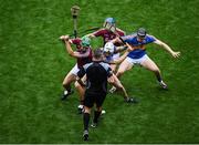 6 August 2017; Referee Barry Kelly throws the ball in to start the game between David Burke, left, and Johnny Coen of Galway, and Brendan Maher, left, and Dan McCormack of Tipperary during the GAA Hurling All-Ireland Senior Championship Semi-Final match between Galway and Tipperary at Croke Park in Dublin. Photo by Daire Brennan/Sportsfile