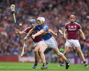 6 August 2017; Johnny Coen of Galway and Michael Cahill of Tipperary contest possession of the sliothar during the GAA Hurling All-Ireland Senior Championship Semi-Final match between Galway and Tipperary at Croke Park in Dublin. Photo by Ray McManus/Sportsfile