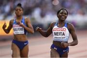 6 August 2017; Daryll Neita of Great Britain reacts following her Women's 100 Metres Semi Final during day three of the 16th IAAF World Athletics Championships at the London Stadium in London, England. Photo by Stephen McCarthy/Sportsfile