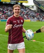 6 August 2017; Conor Walsh of Galway celebrates after the Electric Ireland GAA Hurling All-Ireland Minor Championship Semi-Final match between Kilkenny and Galway at Croke Park in Dublin. Photo by Ray McManus/Sportsfile