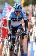 18 April 2012; Ireland's Daniel Martin, Garmin-Barracuda, climbs Mur de Huy on his way to finishing in 6th place during the Fleche Wallonne 2012. Charleroi - Huy, Belgium. Picture credit: Stephen McCarthy / SPORTSFILE