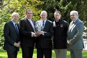 20 April 2012; In attendance at the FAI Matchday Management Team of the Year 2011 is, from left, Fran Gavin, Airtricity League Director, winner of the Award Robbie Kelleher, Cork City FC Event Controller, Eddie Murray, FAI Stadia and Security Officer, Michael Ring, Cork City FC Chairman and Joe McGlue, FAI Chief Security Officer. FAI Matchday Management Team of the Year 2011, Silver Springs Moran Hotel, Tivoli, Cork. Picture credit: Matt Browne / SPORTSFILE