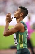 6 August 2017; Wayde van Niekerk of South Africa before his semi-final of the Men's 400m event during day three of the 16th IAAF World Athletics Championships at the London Stadium in London, England. Photo by Stephen McCarthy/Sportsfile