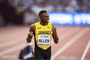 6 August 2017; Nathon Allen of Jamaica reacts following his semi-final of the Men's 400m event during day three of the 16th IAAF World Athletics Championships at the London Stadium in London, England. Photo by Stephen McCarthy/Sportsfile