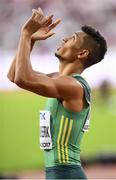 6 August 2017; Wayde van Niekerk of South Africa before his semi-final of the Men's 400m event during day three of the 16th IAAF World Athletics Championships at the London Stadium in London, England. Photo by Stephen McCarthy/Sportsfile