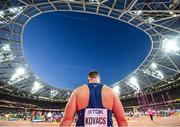 6 August 2017; Joe Kovacs of the USA competes in the Men's Shot Put event during day three of the 16th IAAF World Athletics Championships at the London Stadium in London, England. Photo by Stephen McCarthy/Sportsfile