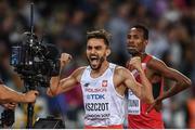 6 August 2017; Adam Kszczot of Poland celebrates following his Men's 800m semi-final during day three of the 16th IAAF World Athletics Championships at the London Stadium in London, England. Photo by Stephen McCarthy/Sportsfile