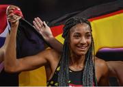 6 August 2017; Nafissatou Thiam of Belgum after winning the Women's Heptathlon event during day three of the 16th IAAF World Athletics Championships at the London Stadium in London, England. Photo by Stephen McCarthy/Sportsfile