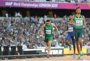6 August 2017; Brian Gregan of Ireland crosses the line in his semi-final of the Men's 400m event during day three of the 16th IAAF World Athletics Championships at the London Stadium in London, England. Photo by Stephen McCarthy/Sportsfile