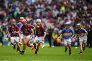 6 August 2017; Sophia Bentley of Bayside Senior N.S., Co Galway, representing Galway, during INTO Cumann na mBunscol GAA Respect Exhibition Go Games at Galway v Tipperary - GAA Hurling All-Ireland Senior Championship Semi-Final at Croke Park in Dublin Photo by Ray McManus/Sportsfile