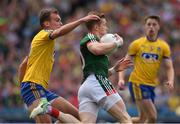 7 August 2017; Donal Vaughan of Mayo in action against Enda Smith of Roscommon during the GAA Football All-Ireland Senior Championship Quarter-Final Replay match between Mayo v Roscommon at Croke Park, in Dublin. Photo by Ray McManus/Sportsfile