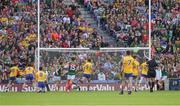 7 August 2017; Keith Higgins of Mayo scores the third goal in the 28th minute  during the GAA Football All-Ireland Senior Championship Quarter-Final Replay match between Mayo v Roscommon at Croke Park, in Dublin. Photo by Ray McManus/Sportsfile