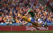 7 August 2017; Brendan Harrison of Mayo in action against Sean McDermott of Roscommon during the GAA Football All-Ireland Senior Championship Quarter Final replay match between Mayo and Roscommon at Croke Park in Dublin. Photo by Ramsey Cardy/Sportsfile