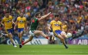 7 August 2017; Tadhg O'Rourke of Roscommon in action against Séamus O'Shea of Mayo during the GAA Football All-Ireland Senior Championship Quarter-Final Replay match between Mayo v Roscommon at Croke Park, in Dublin. Photo by Daire Brennan/Sportsfile