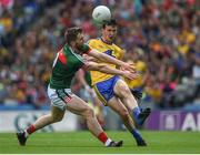 7 August 2017; Tadhg O'Rourke of Roscommon in action against Séamus O'Shea of Mayo during the GAA Football All-Ireland Senior Championship Quarter-Final Replay match between Mayo v Roscommon at Croke Park, in Dublin. Photo by Daire Brennan/Sportsfile