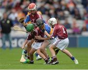 6 August 2017; Action from the INTO Cumann na mBunscol GAA Respect Exhibition Go Games at Galway v Tipperary - GAA Hurling All-Ireland Senior Championship Semi-Final at Croke Park in Dublin Photo by Piaras Ó Mídheach/Sportsfile