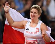 7 August 2017; Anita Wlodarczyk of Poland reacts after winning the final of the Women's Hammer Throw event during day four of the 16th IAAF World Athletics Championships at the London Stadium in London, England. Photo by Stephen McCarthy/Sportsfile