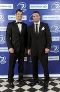 21 April 2012; Leinster players and brothers Rob, left, and David Kearney in attendance at the Leinster Rugby Awards Ball. Leinster Rugby Awards Ball, Mansion House, Dawson St, Dublin. Picture credit: Brendan Moran / SPORTSFILE