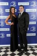 21 April 2012; Leinster's Cian Healy with Holly Carpenter in attendance at the Leinster Rugby Awards Ball. Leinster Rugby Awards Ball, Mansion House, Dawson St, Dublin. Picture credit: Brendan Moran / SPORTSFILE