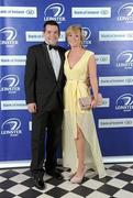 21 April 2012; Ian Murray with his wife Kiara Jane in attendance at the Leinster Rugby Awards Ball. Leinster Rugby Awards Ball, Mansion House, Dawson St, Dublin. Picture credit: Brendan Moran / SPORTSFILE