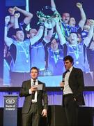 21 April 2012; Leinster's Brian O'Driscoll speaking with team-mate Shane Horgan on the occasion of his retirement from the game this season. Leinster Rugby Awards Ball, Mansion House, Dawson St, Dublin. Picture credit: Brendan Moran / SPORTSFILE