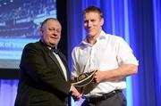 21 April 2012; Stuart Bayley, President of the Leinster Branch, presents a cap to Leinster's Brad Thorn. Leinster Rugby Awards Ball, Mansion House, Dawson St, Dublin. Picture credit: Brendan Moran / SPORTSFILE