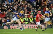 22 April 2012; Paudie O'Sullivan, Cork, in action against Padraic Maher, Tipperary. Allianz Hurling League Division 1A Semi-Final, Cork v Tipperary, Semple Stadium, Thurles, Co. Tipperary. Picture credit: Brian Lawless / SPORTSFILE